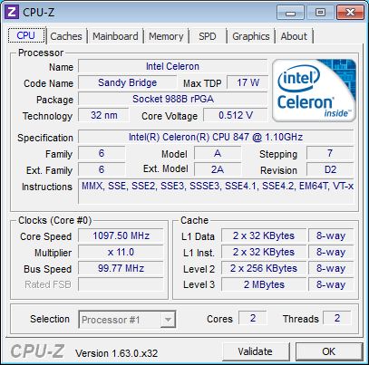 2 celeron 847 CPU