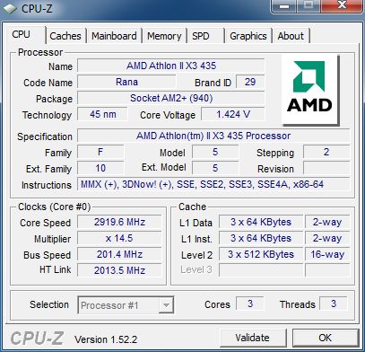 3 amd athlon II x3 435