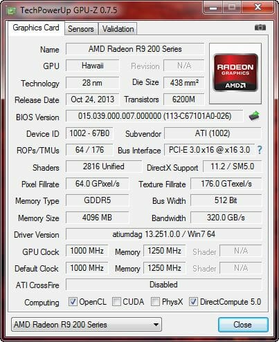 10 AMD Radeon R9 200 gpu
