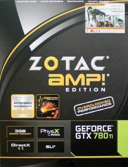 2 ZOTAC GeForce GTX 780 Ti packaging