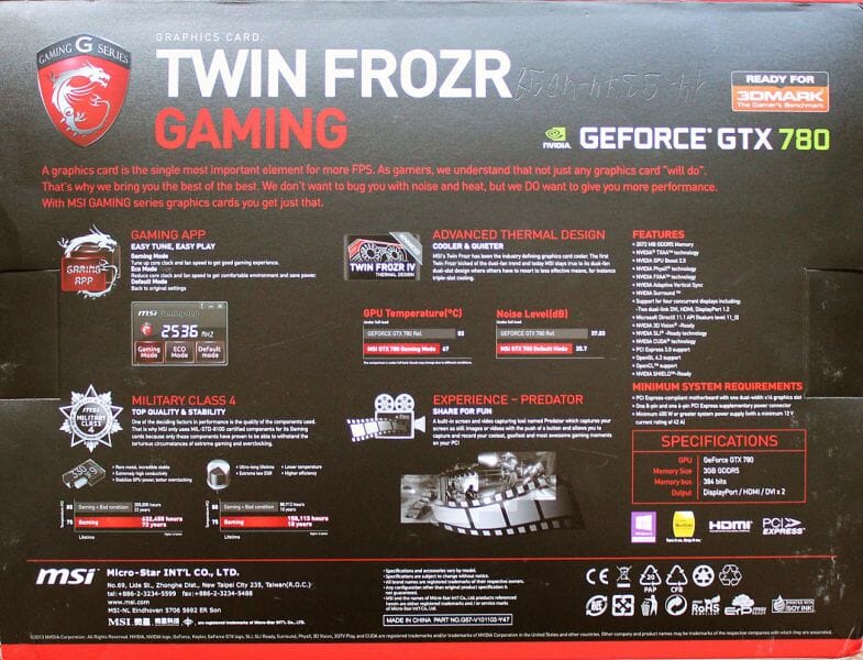 3 gtx 780 sli twin frozr features