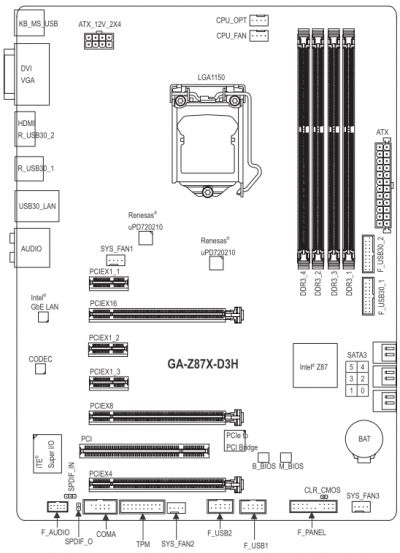 6 z87x-d3h schematic mainboard