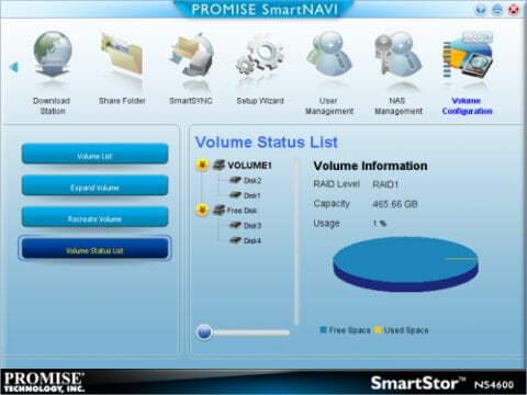 17 smartstor ns4600 volume status list