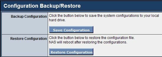 21 configuration backup restore