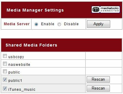 21 thecus n4100pro media manager settings