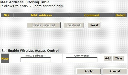 31 edimax br-6574n mac addres filtering