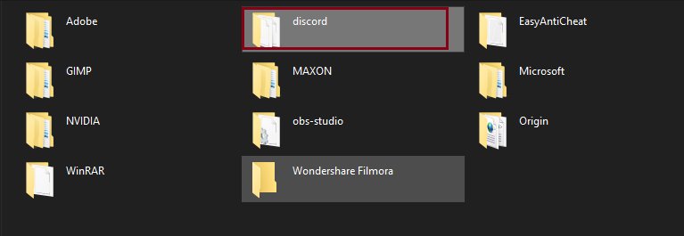 delete discord folder
