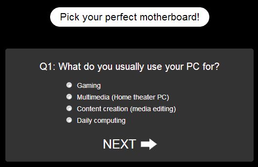 1 pick you perfect motherboard