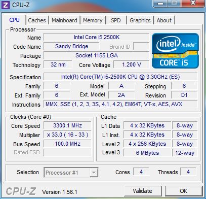 12 intel core i5 2500K