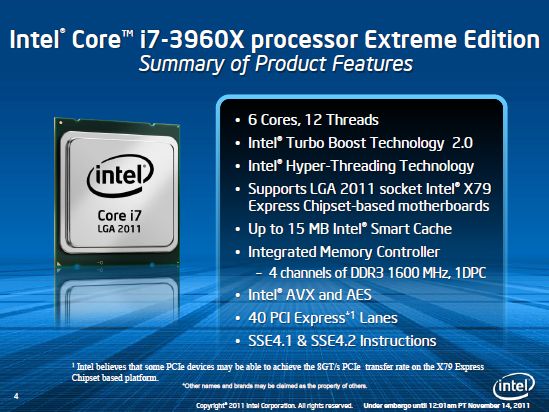 4 i7 3960x product features