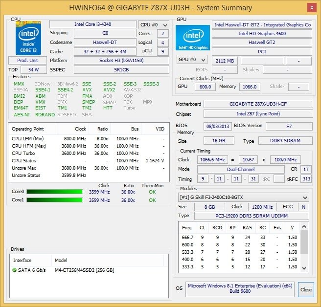 core i3 4340, haswell GT2