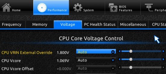 cpu core voltage control