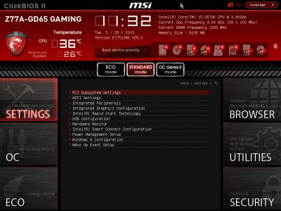13 z77a -gd65 pci subsystem settings