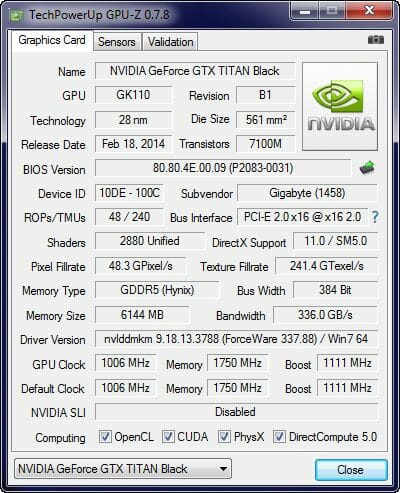23 Gigabyte GeForce GTX Titan gpu