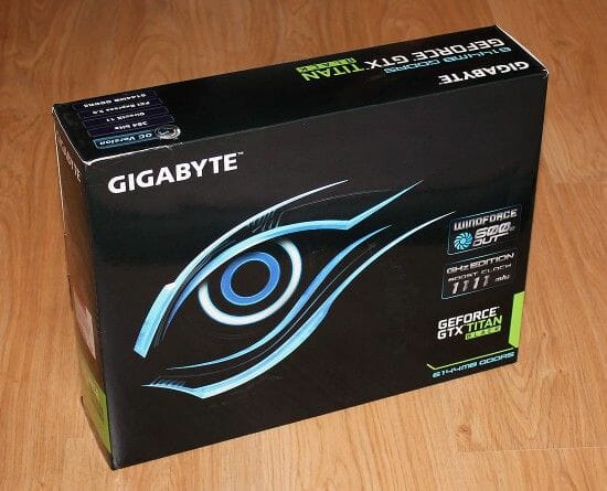 3 Gigabyte GeForce GTX Titan packaging