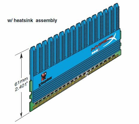 3 Kingston HyperX KHX14900D3T1K3 heatsink assembly