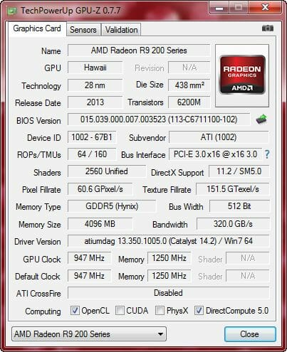 35 AMD Radeon R9 200 gpu