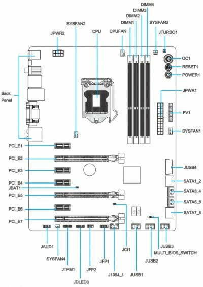 7 Z77A-GD65 schematic mainboard