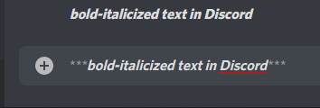 bold italicize text in Discord