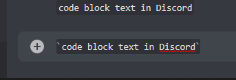 code block text in Discord