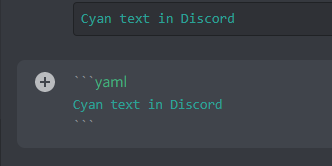 cyan text in discord