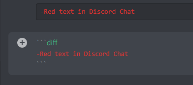 red text in discord