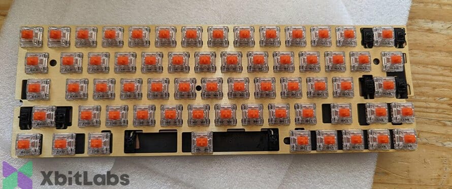keyboard plate with mechanical switches