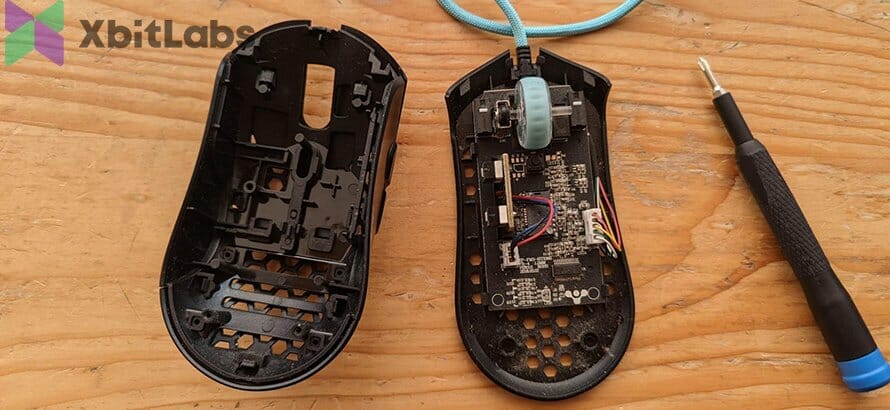 opened gaming mouse