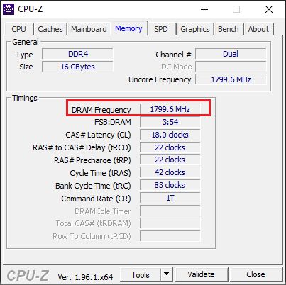 check ram frequency