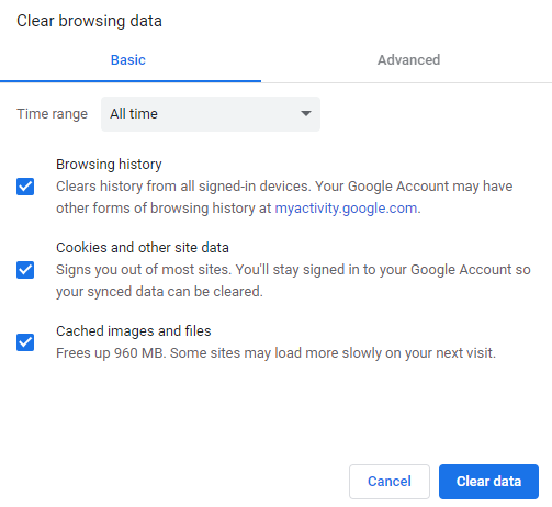 how to clear browsing data in chrome