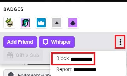 block twitch user