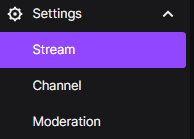 twitch stream settings