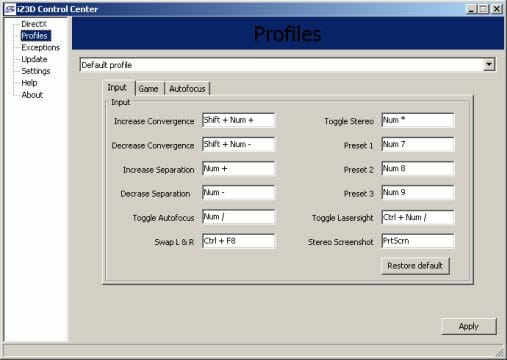 11 iz3d control center profiles