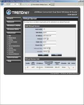 11 trendnet tew-692gr virtual server