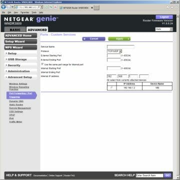 14 netgear wndr3800 ports custom services