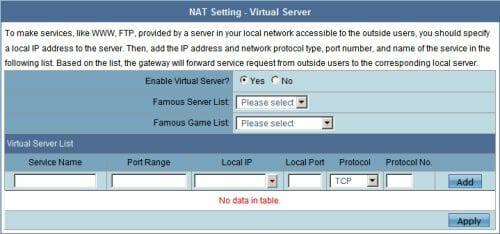 31 nat setting virtual server