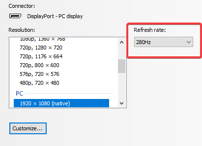 monitor refresh rate
