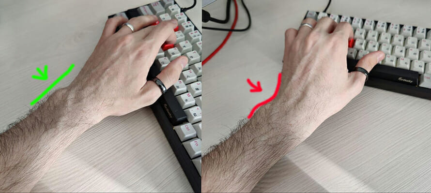 tilted keyboard ergonomics