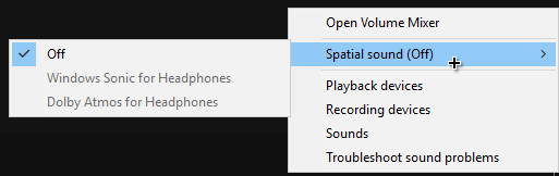 disable spatial audio