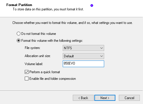 disk format partition