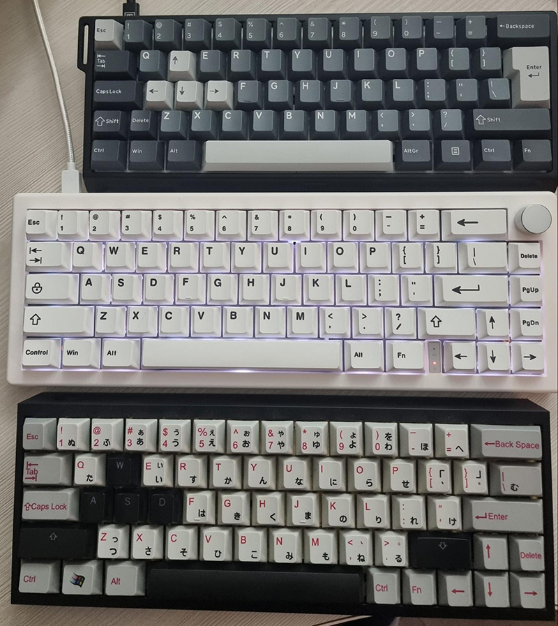 three keyboards